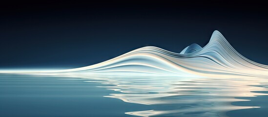 Poster - The wind causes ripples on the water s surface. with copy space image. Place for adding text or design