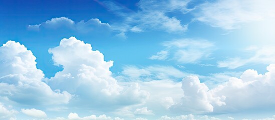 Aufkleber - In the summer the sky and clouds fill with saturated air creating a picturesque image with ample copy space
