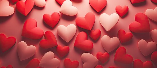 Poster - Valentine s Day themed hearts can be seen in the copy space image