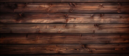 Poster - A texture of dark brown wood planks with a lighter area for adding text or images. with copy space image. Place for adding text or design