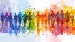 © TKMedia - Group of People Standing in Front of Colorful Background