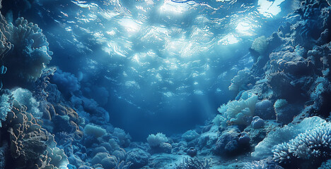 Canvas Print - Explore the depths of the ocean in deep sleep. Generative AI.