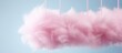 © StockKing - The pink background provides a backdrop for the packaged sweet cotton candy that is hanging on a clothesline leaving ample space available for text