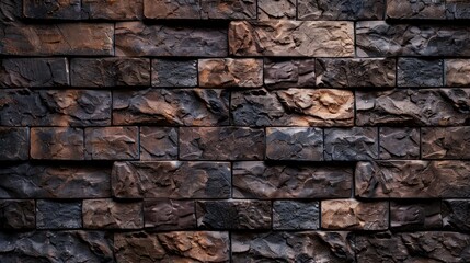 Poster - Appearance of brown brick pattern background