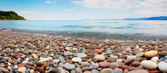 Poster - pebble beach natural background copy space