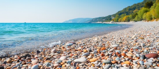 Poster - pebble beach natural background copy space