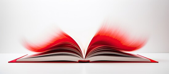 Aufkleber - Open red book on white background. copy space available