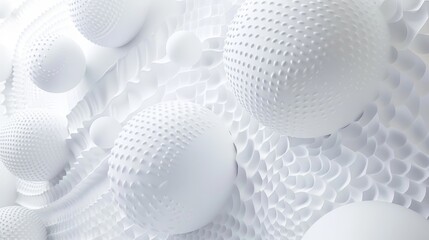Poster - Background consisting of 3d sphere ball geometric moderns. Round shape texture pattern design. Futuristic space concept with air bubbles. Dynamic flying molecular cosmetic display.