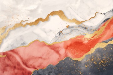 Wall Mural - elegant abstract background blending marble patterns with gold veins and splashes, inspired by majes
