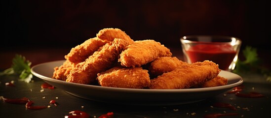 Poster - Chicken hot fings. copy space available