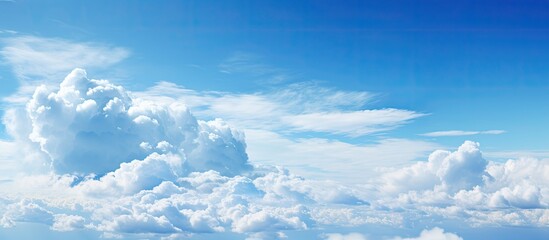 Leinwandbilder - Blue sky with clouds in the afternoon. copy space available