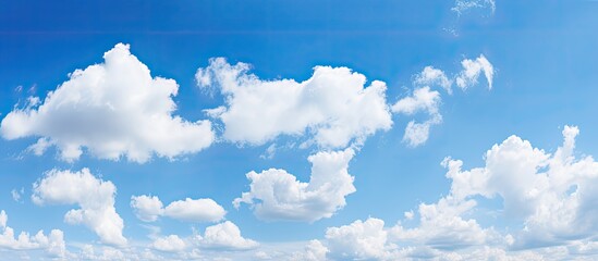 Leinwandbilder - beautiful blue sky and clouds in the summer day. copy space available