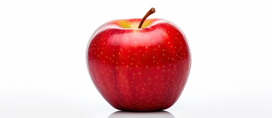 Poster - Red apple isolated on white Apple Clipping Path Professional studio macro shooting. copy space available