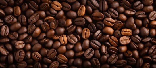 Poster - coffee beans background. copy space available