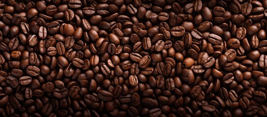 Poster - coffee beans background. copy space available