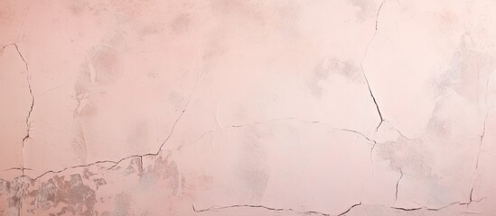Aufkleber - An aged light pink concrete wall with numerous small cracks provides a vintage background in need of a copy space image