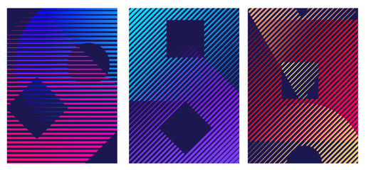 Poster - retro vintage 70s style stripes background poster lines. shapes vector design graphic 1970s retro ba