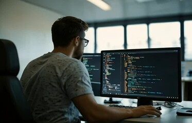 a it expert working on coding language