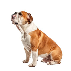 Wall Mural - Bulldogs side view full body isolate on transparency background PNG