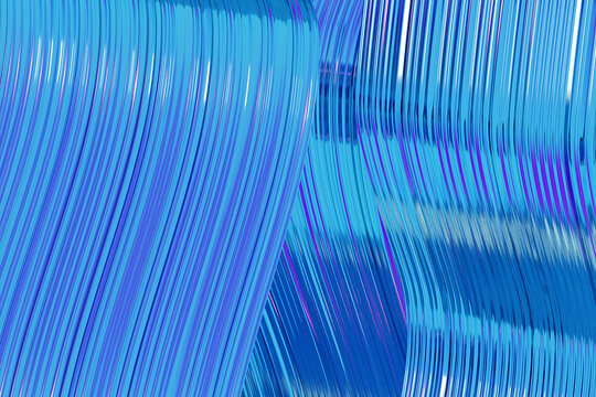 Holographic shiny abstract wavy lines background modern foil effect