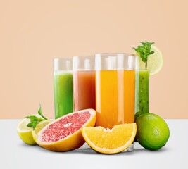 Wall Mural - Refreshing ice tasty fruit tea drink