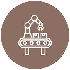 Poster - Industrial Robot vector icon. Can be used for Mass Production iconset.