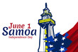 © Yuniar20 - June 1, Independence Day of Samoa vector illustration. Suitable for greeting card, poster and banner.
