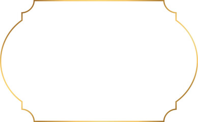 Wall Mural - vintage gold frame border isolated on transparent background, png ,cut out.