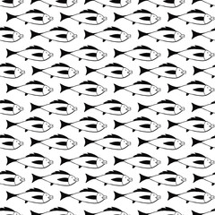 Wall Mural - Seamless pattern with fishes