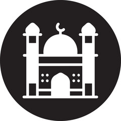 mosque glyph icon