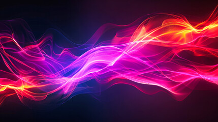 Poster - An abstract smooth, vibrant, dynamic wave of light