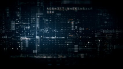 Leinwandbilder - Futuristic metaverse, hi-tech digital data telemetry with encrypted numbers, display dynamic background for computer desktop screen display format
