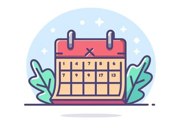 Poster - A calendar displaying a specific date. Suitable for scheduling and time management concepts