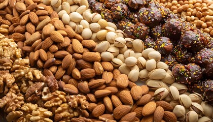 Wall Mural - Wallpaper with healthy nuts