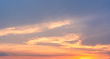 Wall Mural - sunset sky with clouds