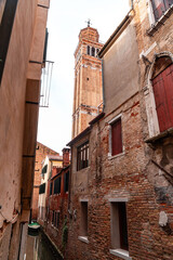 Sticker - Campo Santo Stefano is a city square near the Ponte dell'Accademia in Venice, Italy