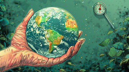 Wall Mural - environment concept, an illustration of a forest transitioning from lush greenery to burnt, charred 