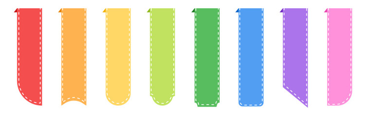 Wall Mural - set of flat bookmark paper banner label design vector
