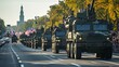 © AlfaSmart - Column of military equipment rolling down the parade route