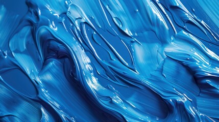 Poster - vibrant blue abstract background with swirling brushstrokes 