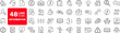© SMUX - Information set of web icons in line style. Info and Help Desk icons for web and mobile app. Containing user manual, instruction, guidebook, reference, information support, assistant, customer help