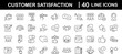 © SMUX - Customer satisfaction set of web icons in line style. Feedback icons for web and mobile app. Containing rating, like, dislike, customer experience, review, client satisfaction, testimonial and more