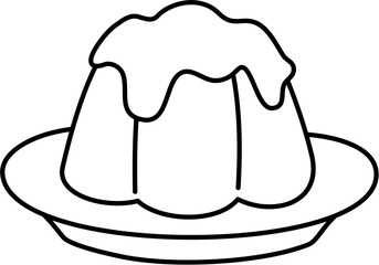 Wall Mural - pudding doodle lineart 