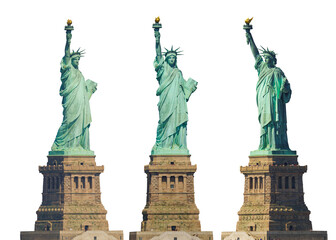 collection of the statue of liberty isolated on free png background - new york cityscape river side 