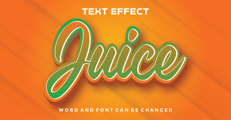 Wall Mural - Juice editable text effect