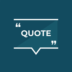 Aufkleber - Quote frame. Textbox for comment, title, citation, chat, note, mark and info. Vector illustration.