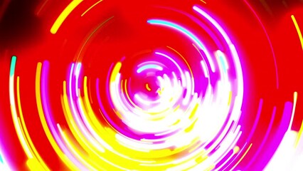 Poster - Radial neon lines. Computer generated 3d render