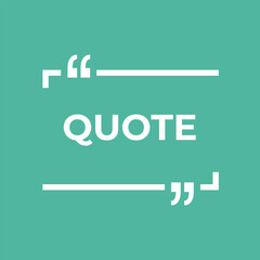 Quote frame. Textbox for comment, title, citation, chat, note, mark and info. Vector illustration.