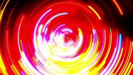 Poster - Radial neon lines. Computer generated 3d render
