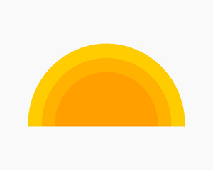 Wall Mural - sun sunset icon. retro style summer symbol. vector illustration.